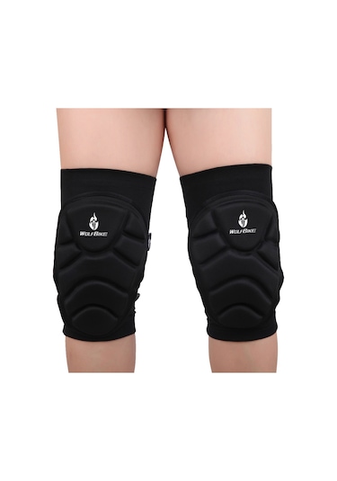 Wezone &quot;wolfbike Kayak Dizlik - Kayak, Buz Pateni Ve Snowboard İçin Esnek Korumalı Spor Ekipmanı&quot; Siyah