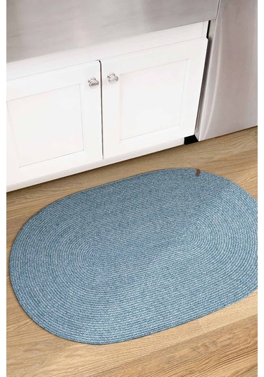 Cesta El Yapımı Örgü Turkuaz Kilim 50x80 4006 Turkuaz