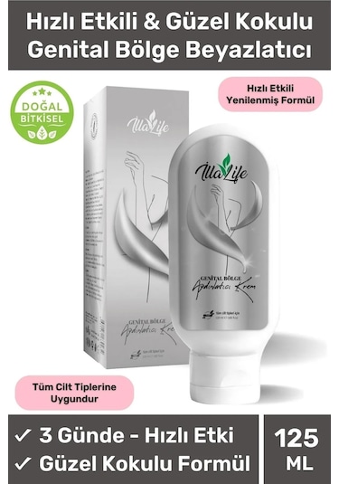  İlla Life Doğal Koltuk Altı & Bikini Bölgesi Beyazlatıcı Krem 125 ML
