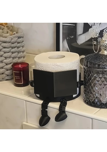 Willowhaven Beyaz Eklemli Pratik Ve Sanatsal Tuvalet Kağıdı Tutucu Ev Ofis İçin Beyaz