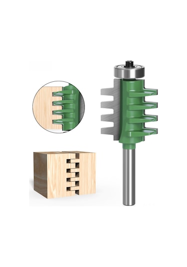 Dofolink Tungsten Çelik Ahşap Oymacı Freze: Konik Dişli Pano Birleştirici, Titanyum Kaplama, 1/4 Uç, Kesim-çizgi-işleme Fonksiyonu