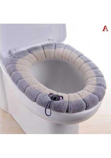 Tongxida Bej Banyo Klozet Kapağı Yumuşak Isıtıcı Mat, Konforlu Kullanım, Bej Bej