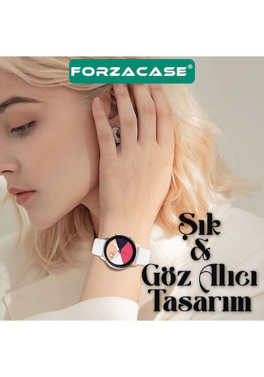 Forzacase Huawei Watch Gt2 42 Mm İle Uyumlu Yumuşak Jel Şık Silikon Kordon Kayış - Fc876 Lila