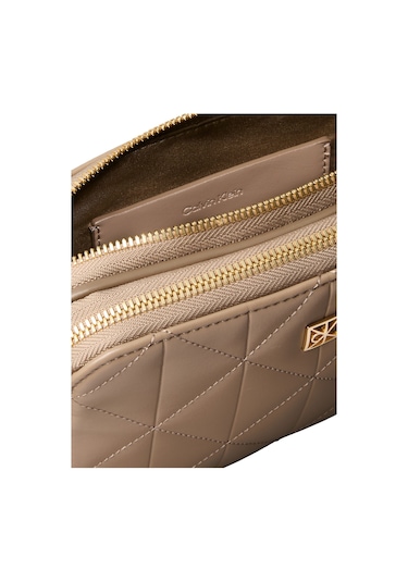 Quılted Camera Bag Desert Taupe