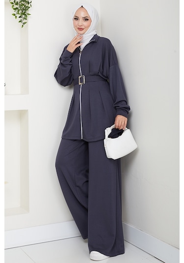 Dilsa Kemerli Oysho İkili Takım 1607 - Antrasit Antrasit