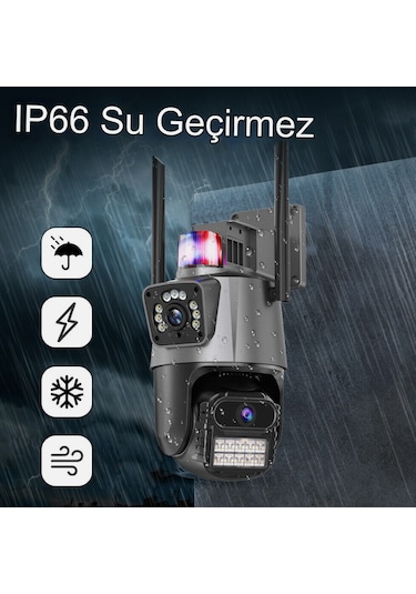 8mp 4k Ip Kamera Açık Wifi Ptz Çift Lens Çift Ekran Otomatik İzle