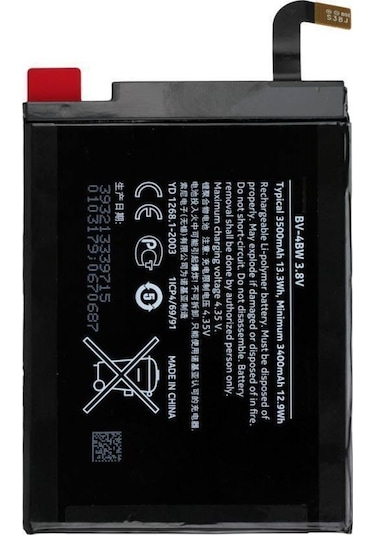 Nokia Lumia 1520 Bw-4W Batarya Pil 3500 Mah