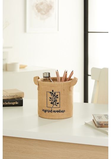 Ocean Home Textile Inspred In Nature Jüt Sepet 20 x 20 cm