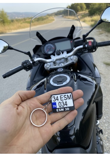 Kişiye Özel Motosiklet Anahtarlığı Plaka Tasarımlı 3d Baskı
