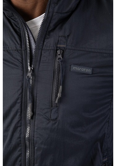 Maraton Sportswear Regular Erkek Kapşonlu Uzun Kol Basic Lacivert Ceket 21365 Lacivert