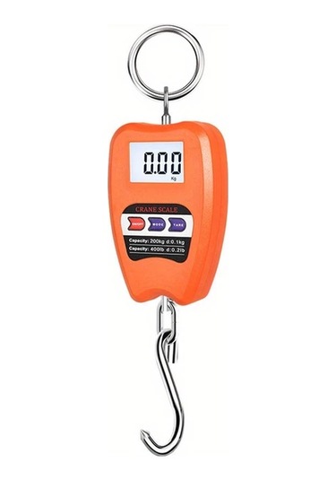 Xuweiwei Taşınabilir Dijital Asma Tartı Turuncu Plastik Malzeme Pil İle Çalışır Ev Ve Dış Mekan Kullanımı Turuncu