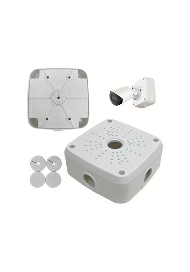 Meridiangoods 130x130x50mm 3'lü Paket 5 İnç Güvenlik Kamerası Su Geçirmez Montaj Kutusu Abs Duvar Tipi