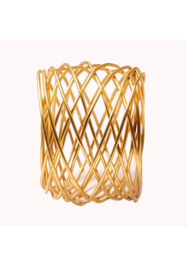 Homyl 6x El Sanatları Peçete Halkaları Parti Yemek Altın Altın