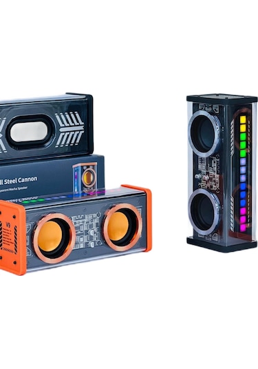 Vothoon V9 Şeffaf RGB Kablosuz Bluetooth 5.0 Taşınabilir Hoparlör