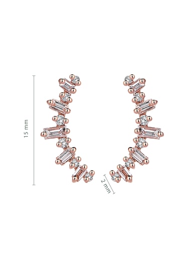 Reis Kuyumculuk T6077 Havva 3 Pembe Altın  Küpe