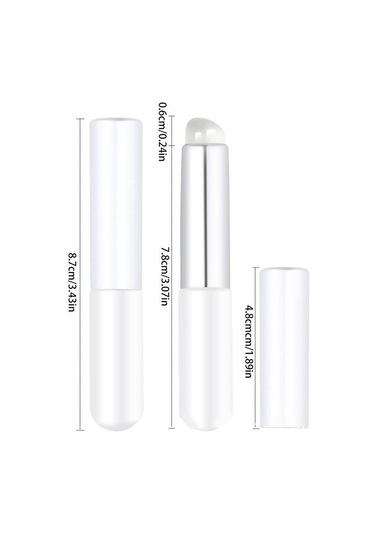 Plastik Saplı Silikon Dudak Fırçası Kapaklı Taşınabilir Ruj Dudak Balsamı Aplikatörü Mükemmel Noel Hediyeleri