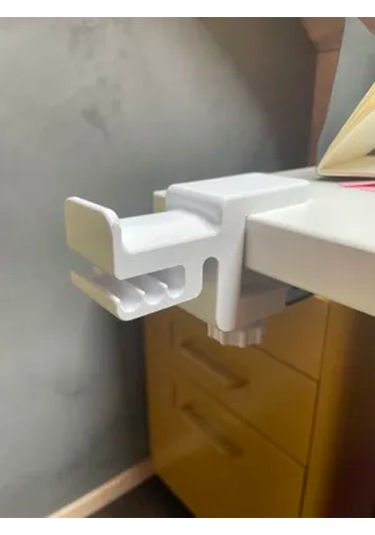 Masa Kenarı Asılabilir Kulaklık Standı, Kulaklık Tutucu Beyaz