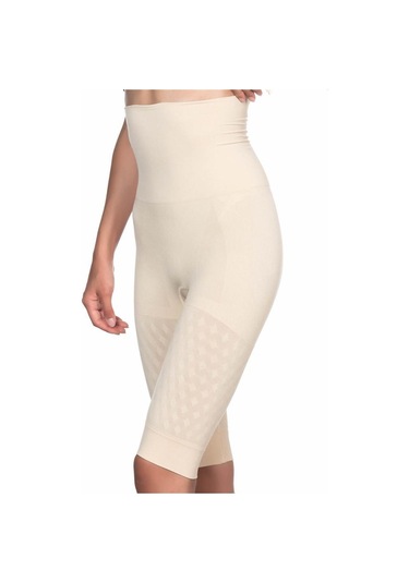 Emay Dikişsiz Uzun Paça Çift Kat Bokser Korse 2015 Ten