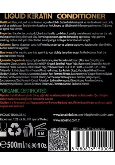Keratin Kremi 500ml Yıpranmış Kuru Saçlar Için Nemlendirici Onarıcı Bakım