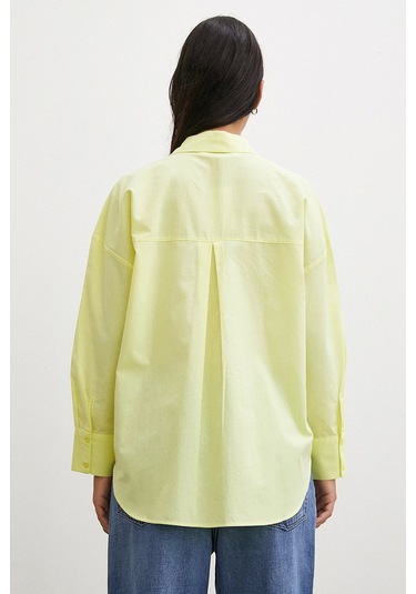 Never More Regular Fit Poplin Gömlek Sarı