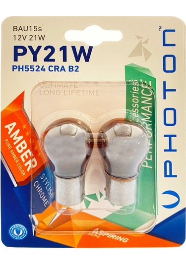Photon P21W Chrome 12V 93 Turuncu PH5524 CRA B2