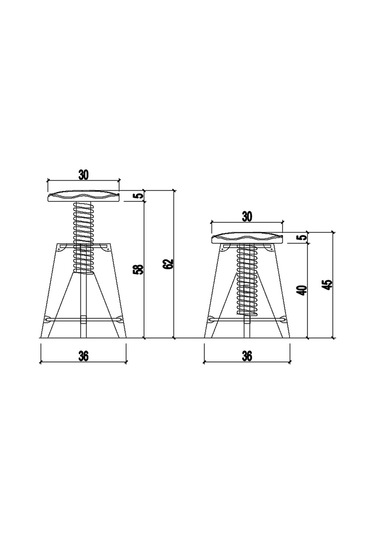Burgu Ahşap Tabure 001