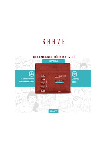Kaave Roasterty Türk Kahvesi İstanbul 4 x 250 G