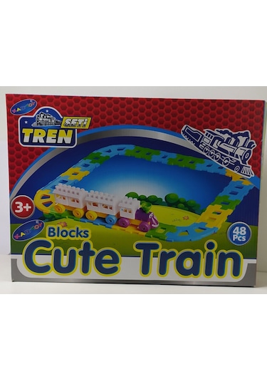48 Parça Puzzle Eğitici Tren Ve Demiryolu Seti