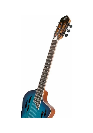 Ortega Tourplayer Deluxe Rtpdlx- Fma Elektro Klasik Gitar Blue Burst