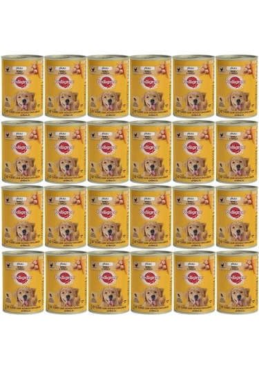 Pedigree Tavuklu Konserve Köpek Yaş Mama 400 Gr X24