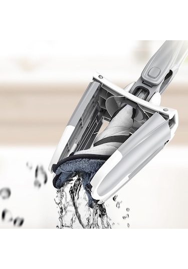 Prestigegoods 360 Derece Mikrofiber Paspas Bezi, X Tipi Kafa, El Serbest Yıkama, 3 Adet, Beyaz, B6191ss