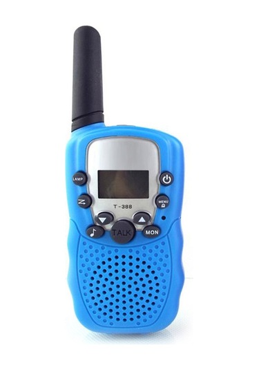 Tenfowee Çocuklar İçin Taşınabilir T388 Walkie Talkie, Eğlenceli Oyun Zamanı, Siyah, 2'li Paket