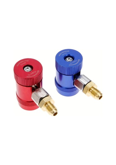 Xuweiwei 2 Adet R1234yf Hızlı Bağlantı Hava Kondisyonu Yüksek Düşük Hızlı Değişim Pilsiz