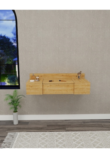 Arnetti Zakkum Aynalı 2 Raflı Dekoratif Makyaj Masası Safirmeşe