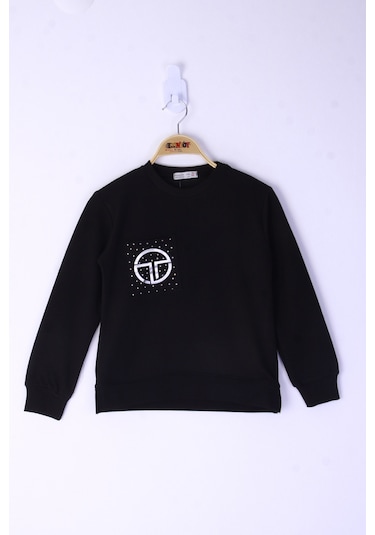 Toontoy Kız Çocuk Cebi Arma Baskılı Sweatshirt Sarı