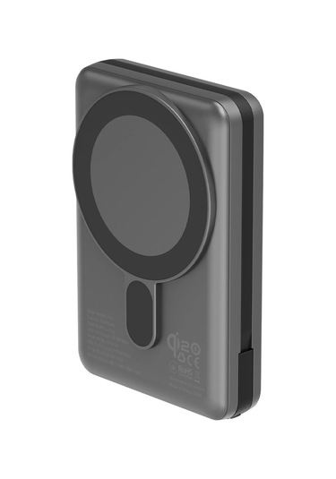 Magpac Pro Plus 10.000 Mah 20w Type-c 20w Type-c Kablo Ve 15w Kablosuz Şarj Hızlı Şarj Magsafe Powerbank Koyu Gri