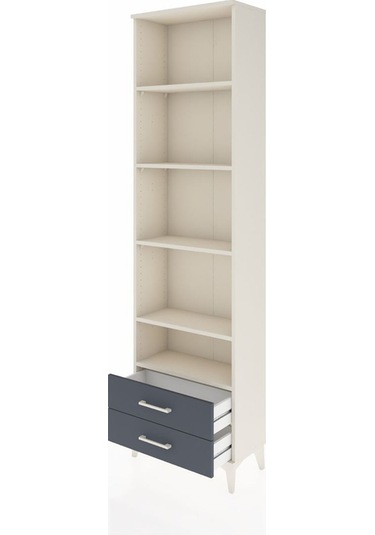 Arges Dolap 5 Raflı 2 Çekmeceli 60x30x221 Aytaşı-antrasit Aytaşı