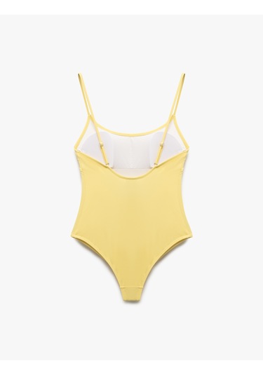 Koton Astarlı Hafif Dolgulu İnce Askılı Mayo Sarı 5sak20007mm Sarı