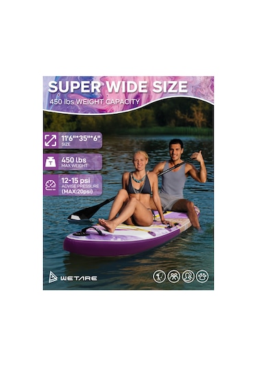 Coral Queen Ultra Stabil Şişme Paddle Board Sup Seti 351x89x15 Cm
