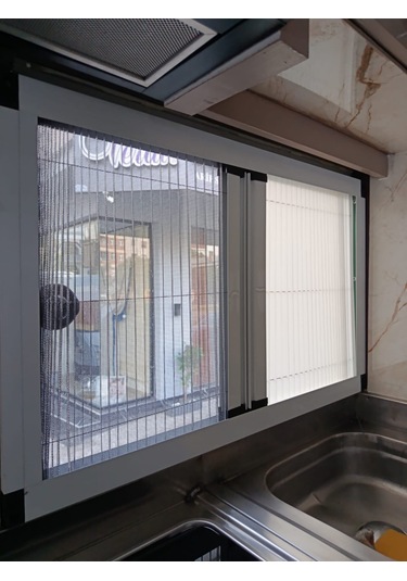 As Perde Sineklikli Plise Perde Karavan Perdesi