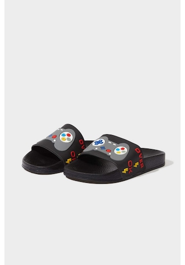 Defacto Erkek Çocuk Yüksek Taban Jean Terlik F0119a825smbk23 Siyah