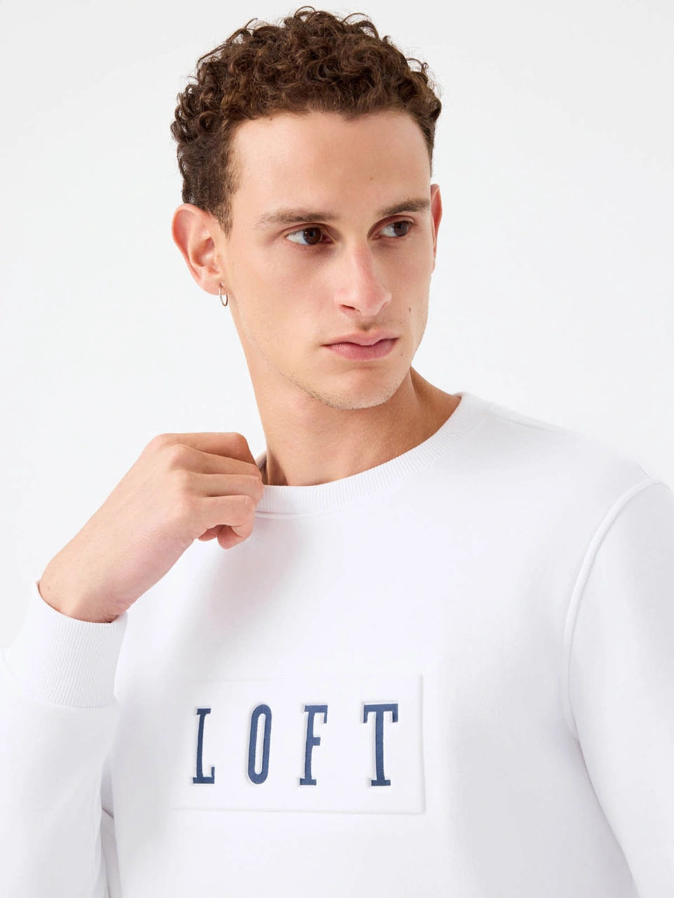 Loft Regular Fit Beyaz Erkek Sweatshirt Lf2041102 Beyaz