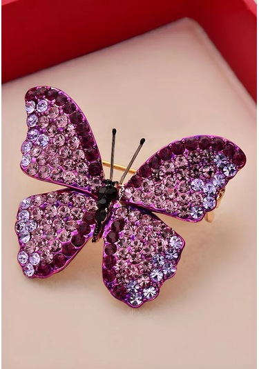 Beautiful Detail Broş Takı Kelebek 241001046 Violet