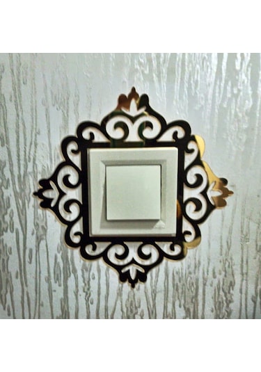 Priz Kenarı için Dekoratif Priz Çerçevesi Priz Süsü Gümüş-Pleksi-Ikili