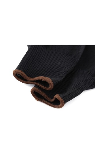 Geeksen 12 Çift Pukaplı Antistatik Nilon Eldiven, Esnek, Soluk, Dayanıklı, Siyah 9l