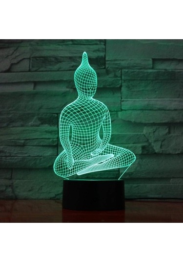 Wealthglow Renk Değiştiren 3d Dekoratif Şekilli Led Lamba - 12 Cm L4ktn3 Siyah