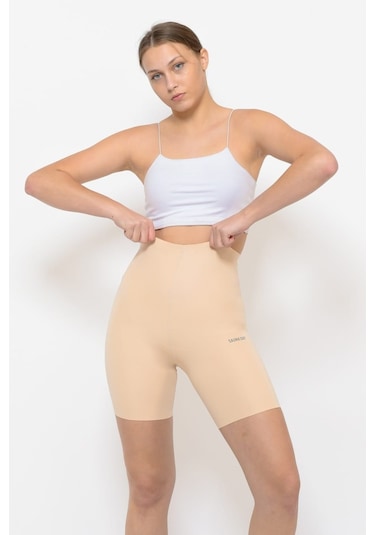 Sauna Suit Lazer Kesim İz Yapmayan Yüksek Bel Paçalı Korse