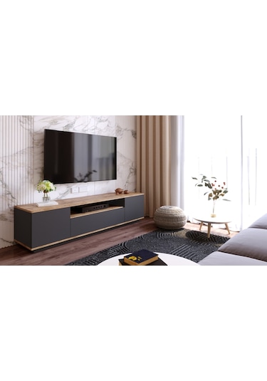 Yurudesign Future Tv Ünitesi Fr7-Aa Çam-Antrasit