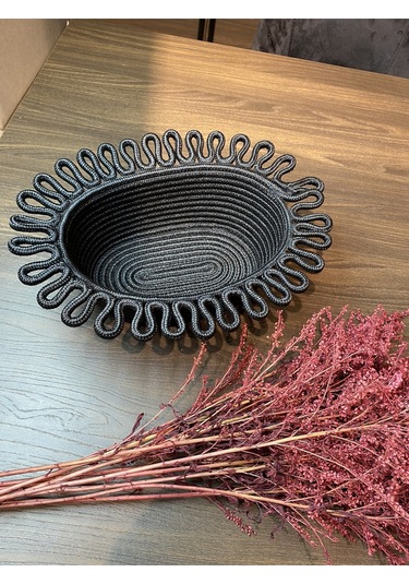 Galaxy Doğal, Jüt, Desenli, Sepet, Dolap Içi, Çocuk Odası, Düzenleyici, Saklama Sepeti Siyah