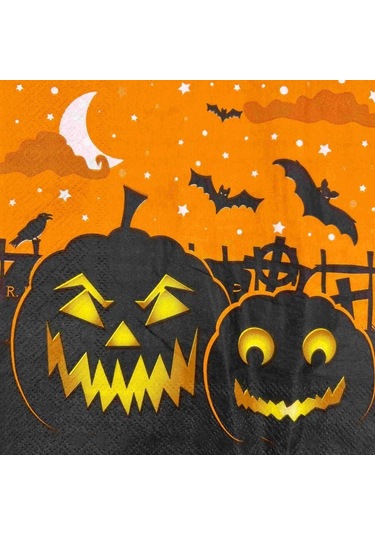 İthal Lüks Halloween Parti Peçete Halloween 20li 33 33 Diğer